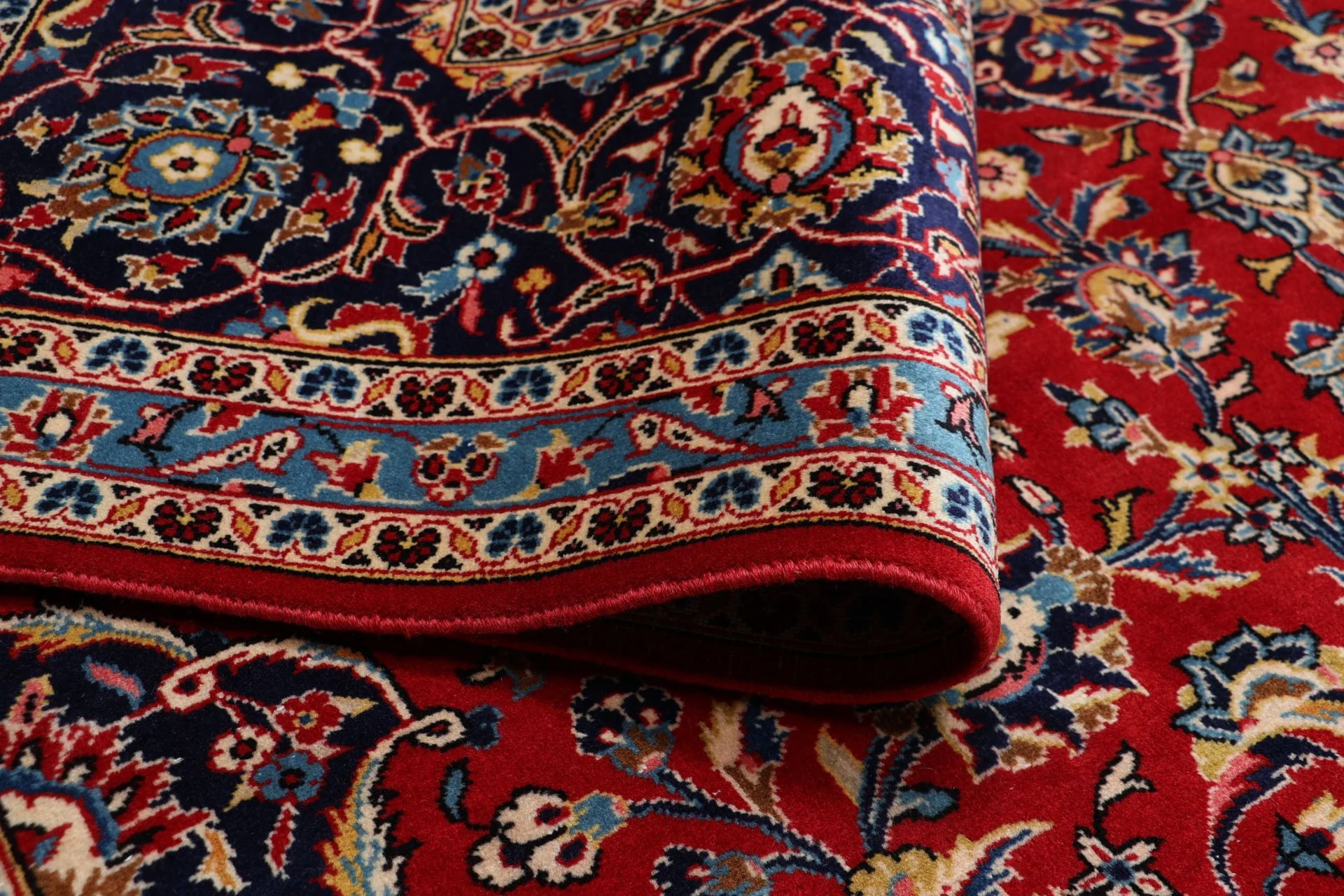 Hand-Knotted Kashan Persian Rug, 250 × 355 cm, Wool - Image 10