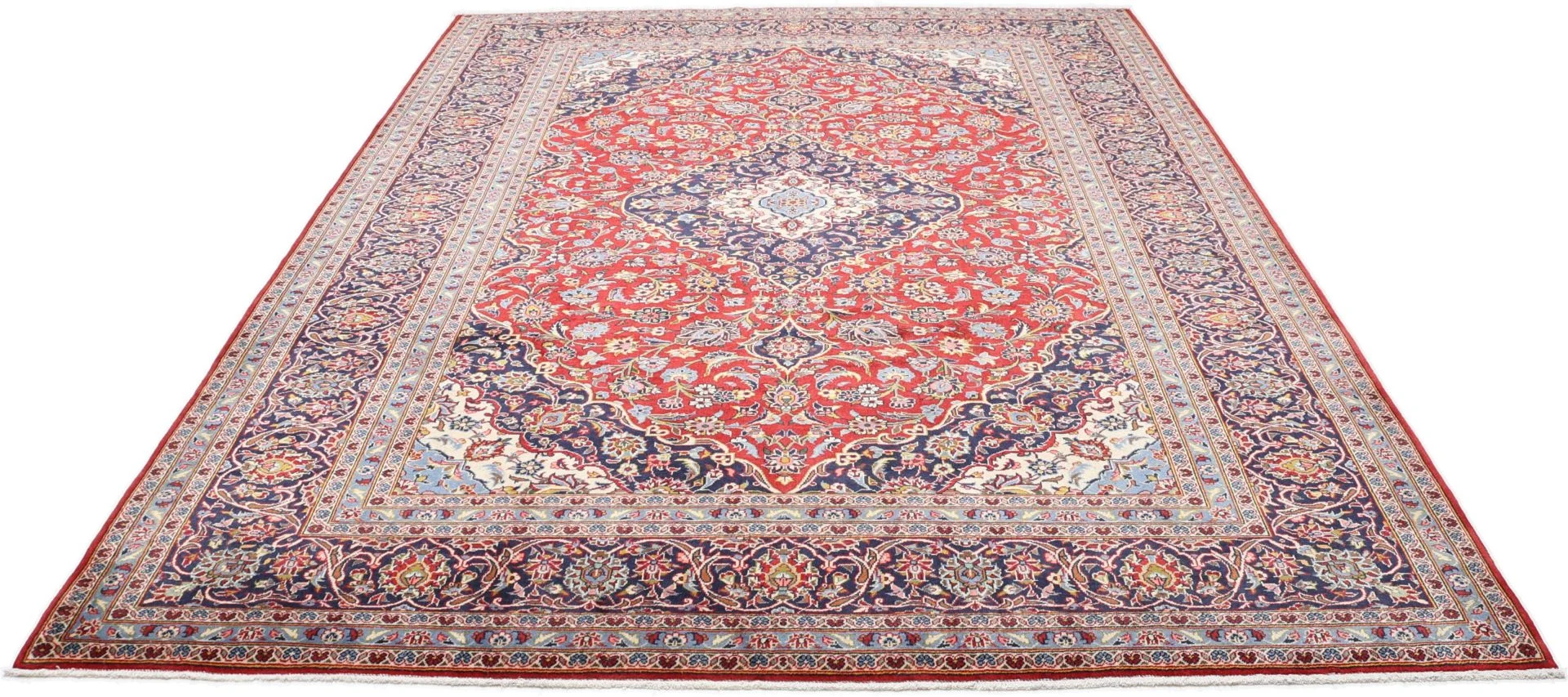 Alternative view of Hand-Knotted Kashan Persian Rug, 255 × 345 cm, Wool