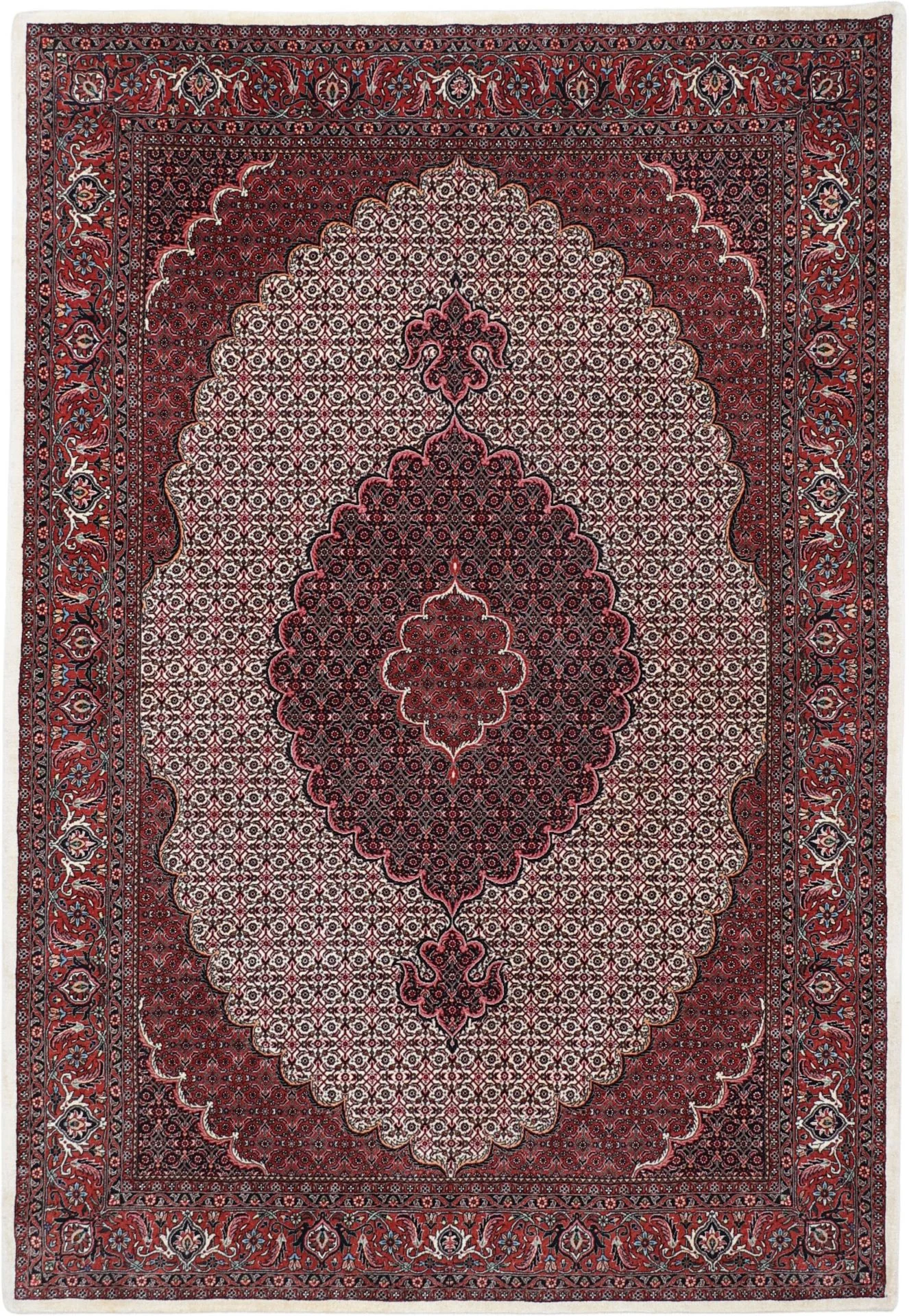Hand-Knotted Bijar Persian Rug, 180 × 255 cm, Wool & Silk