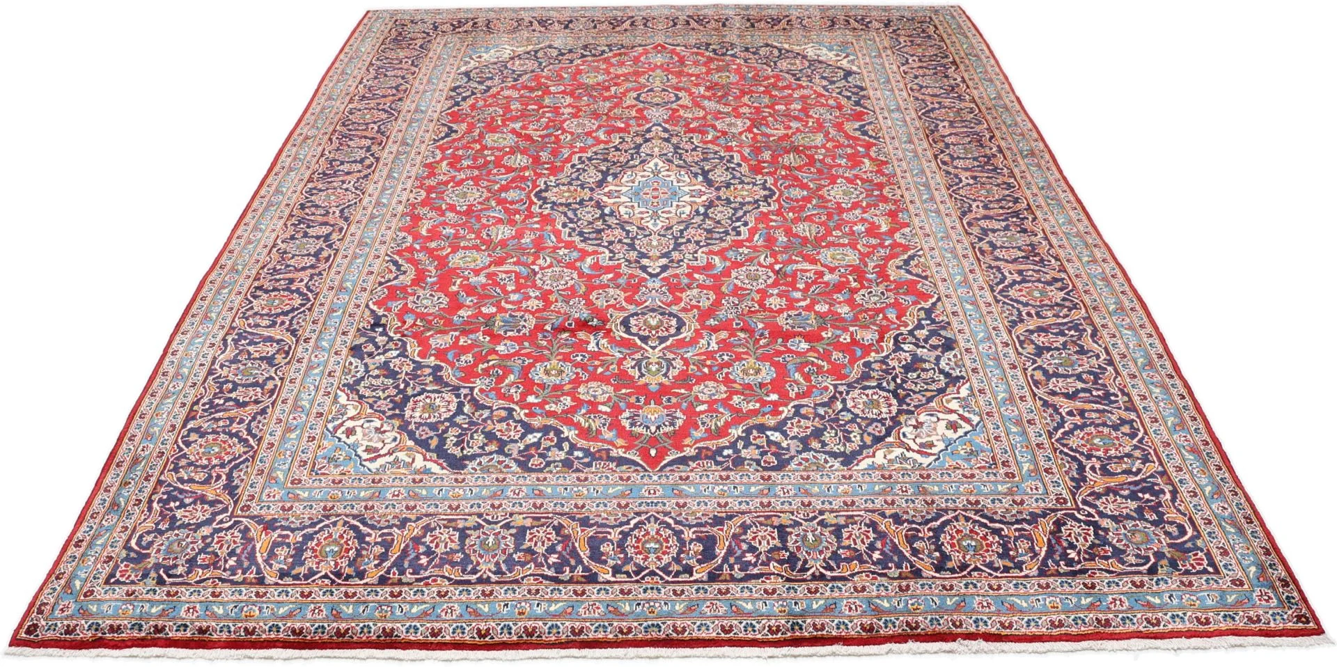 Alternative view of Kashan Persian Rug 255 × 340 cm in Wool, hand-knotted