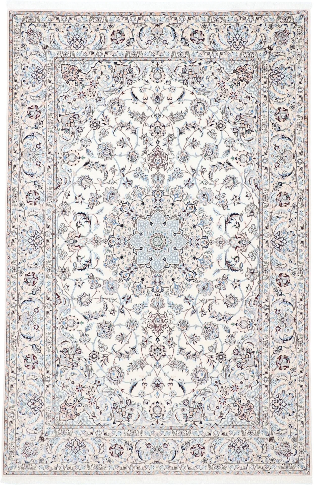 Nain Persian Rug 165 × 250 cm in Wool & Silk, hand-knotted