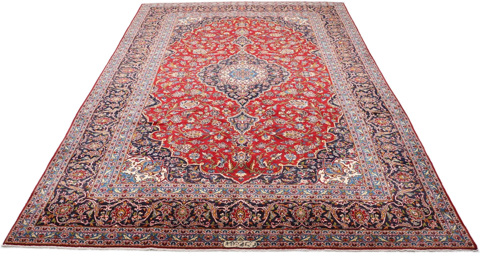 Alternative view of Kashan Persian Rug 260 × 380 cm in Wool, hand-knotted