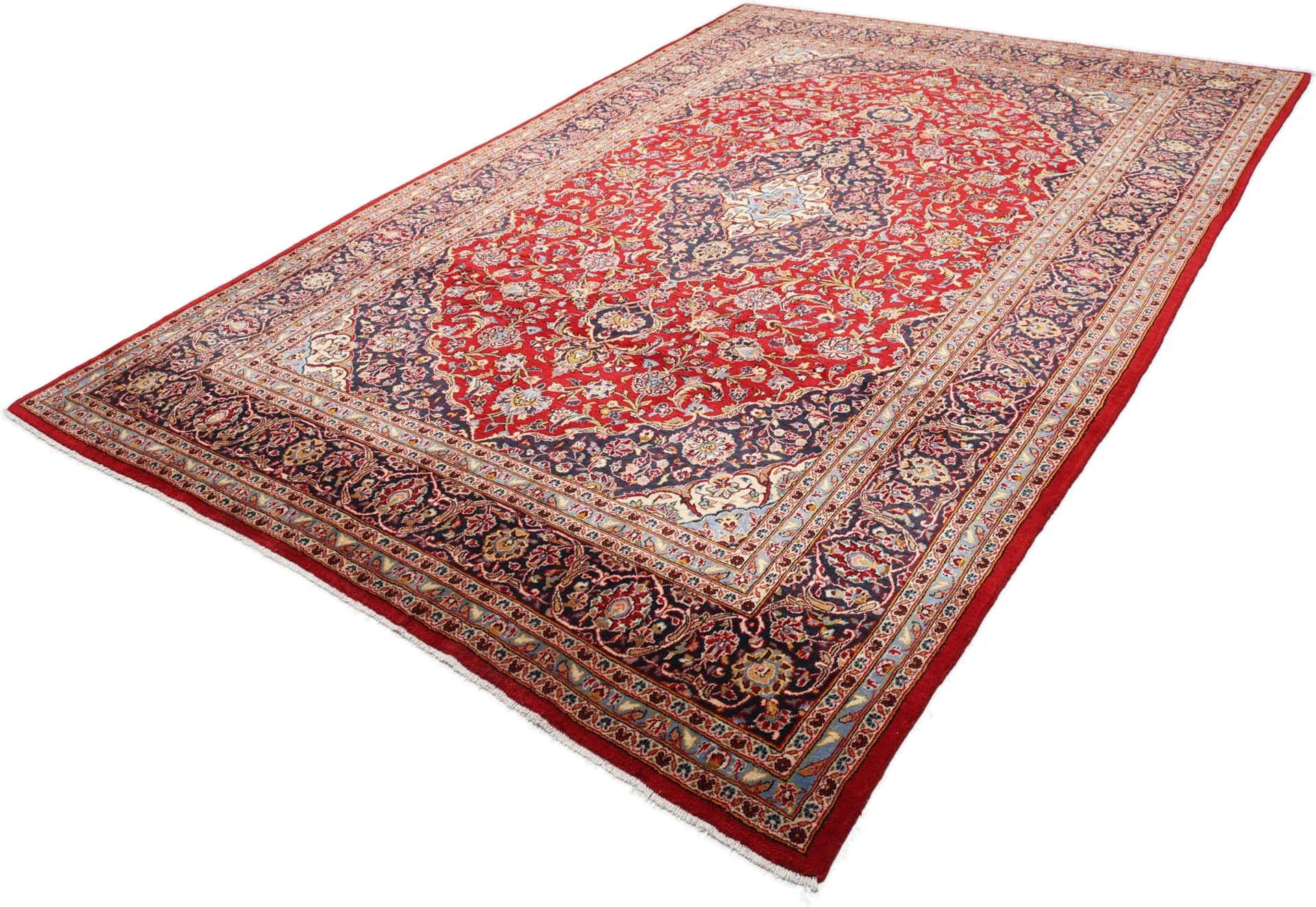 Hand-Knotted Kashan Persian Rug, 253 × 385 cm, Wool - Image 3