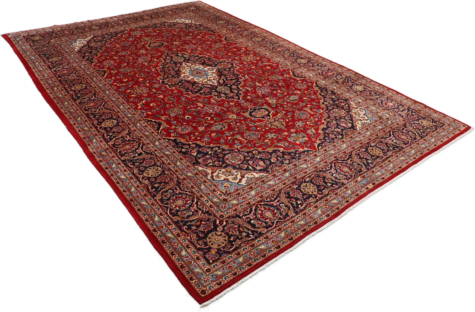 Hand-Knotted Kashan Persian Rug, 253 × 385 cm, Wool - Image 4