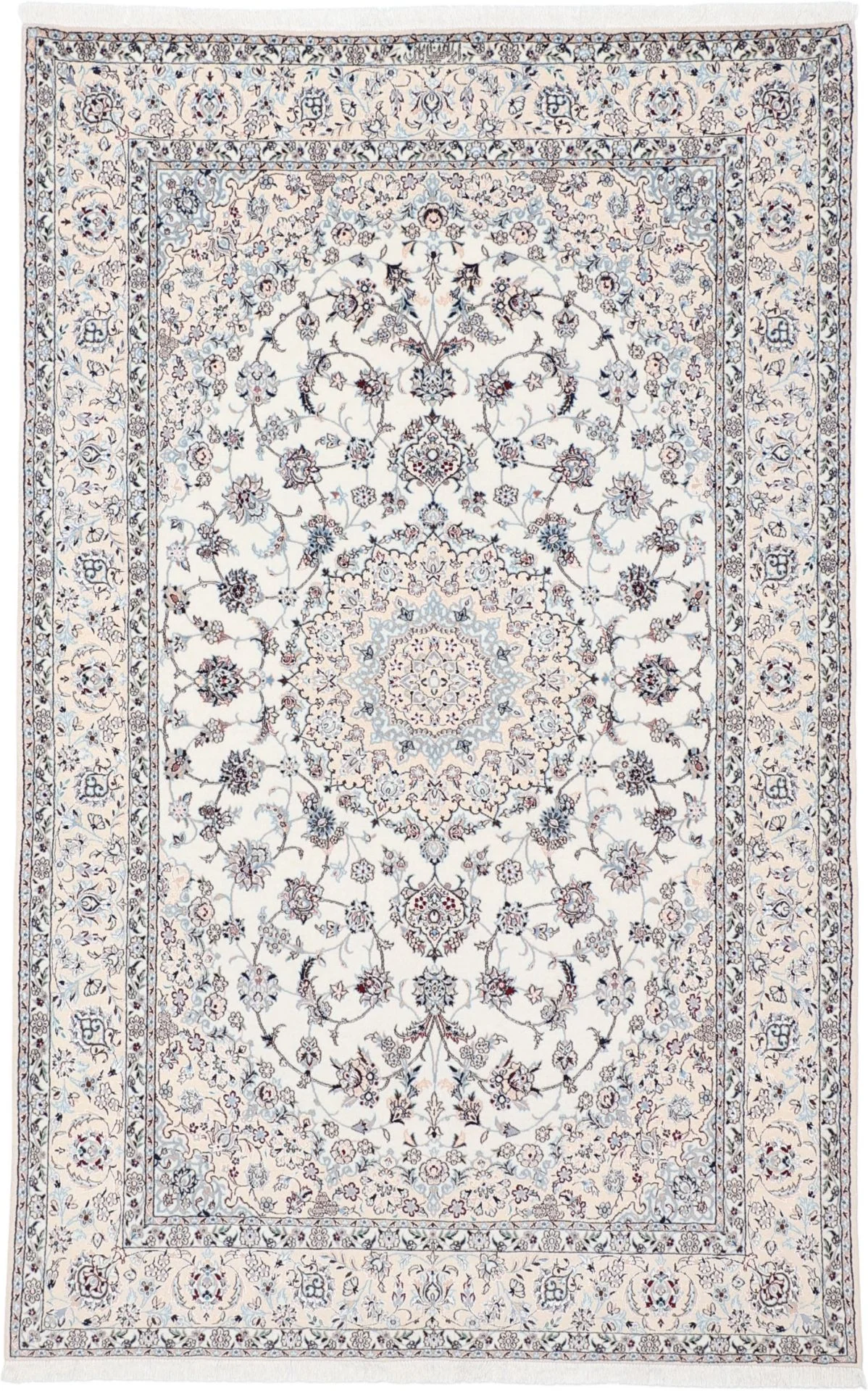 Nain Persian Rug 150 × 240 cm in Wool & Silk, hand-knotted