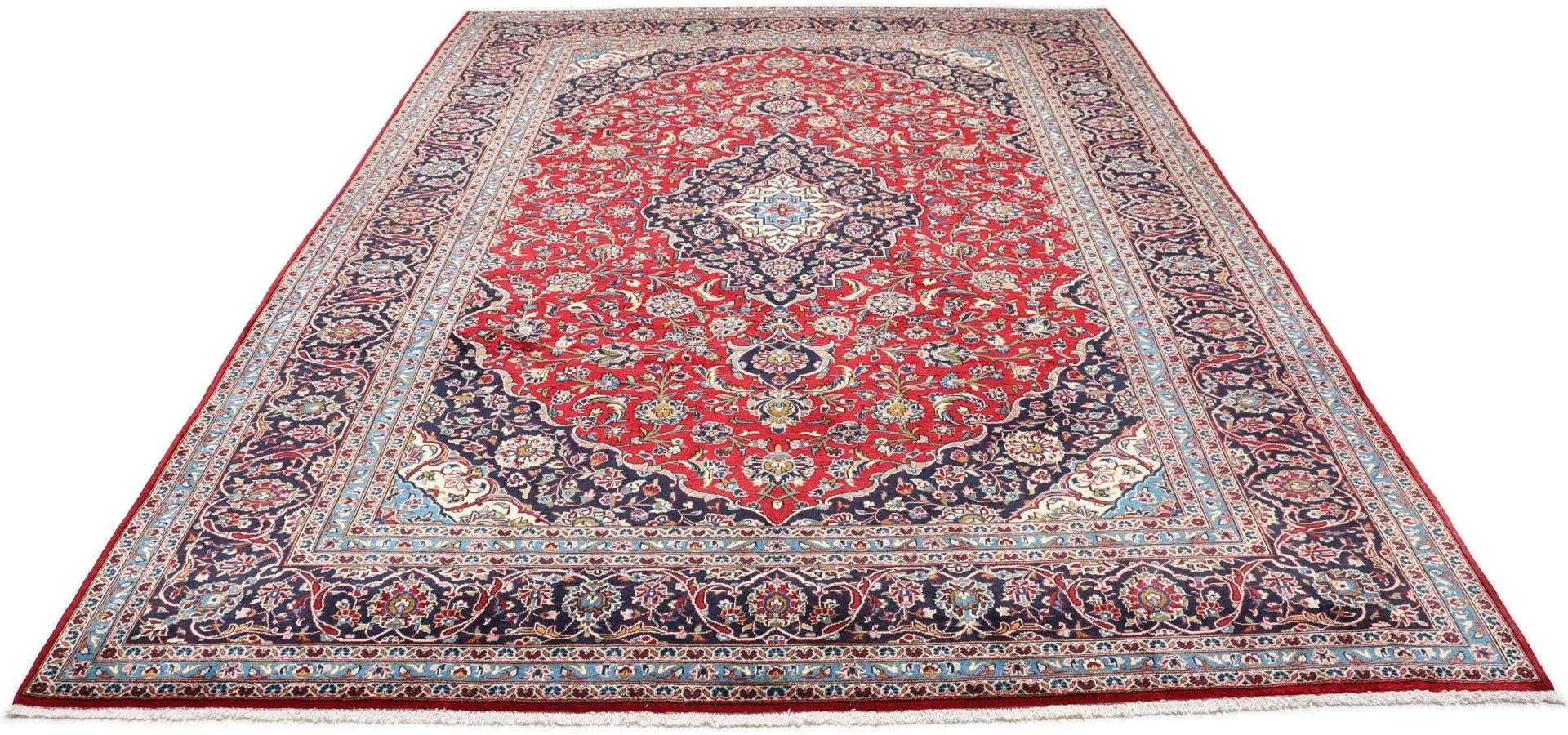 Alternative view of Kashan Persian Rug 250 × 360 cm in Wool, hand-knotted