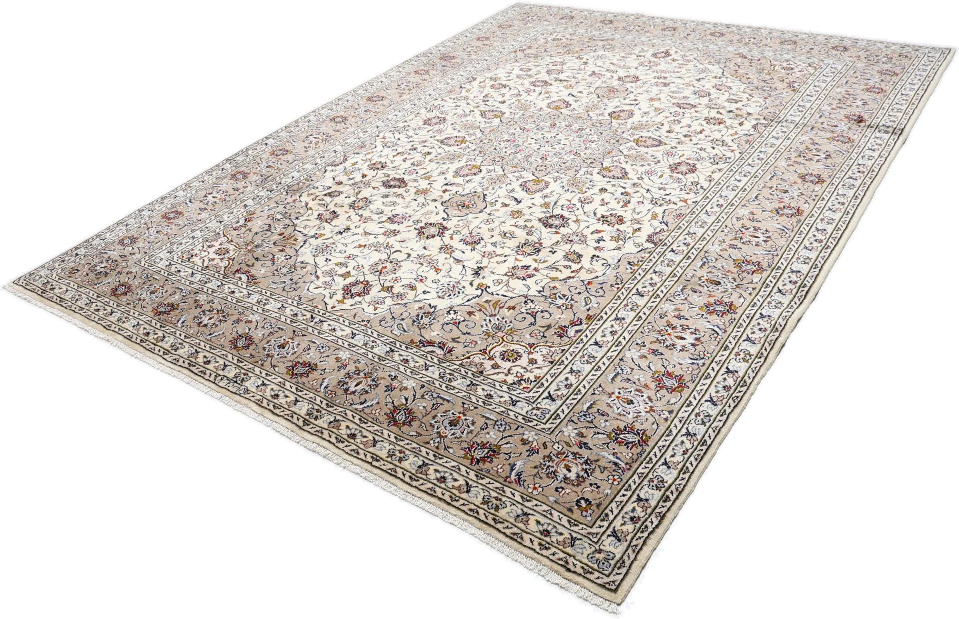 Hand-Knotted Kashan Persian Rug, 253 × 345 cm, Wool - Image 3