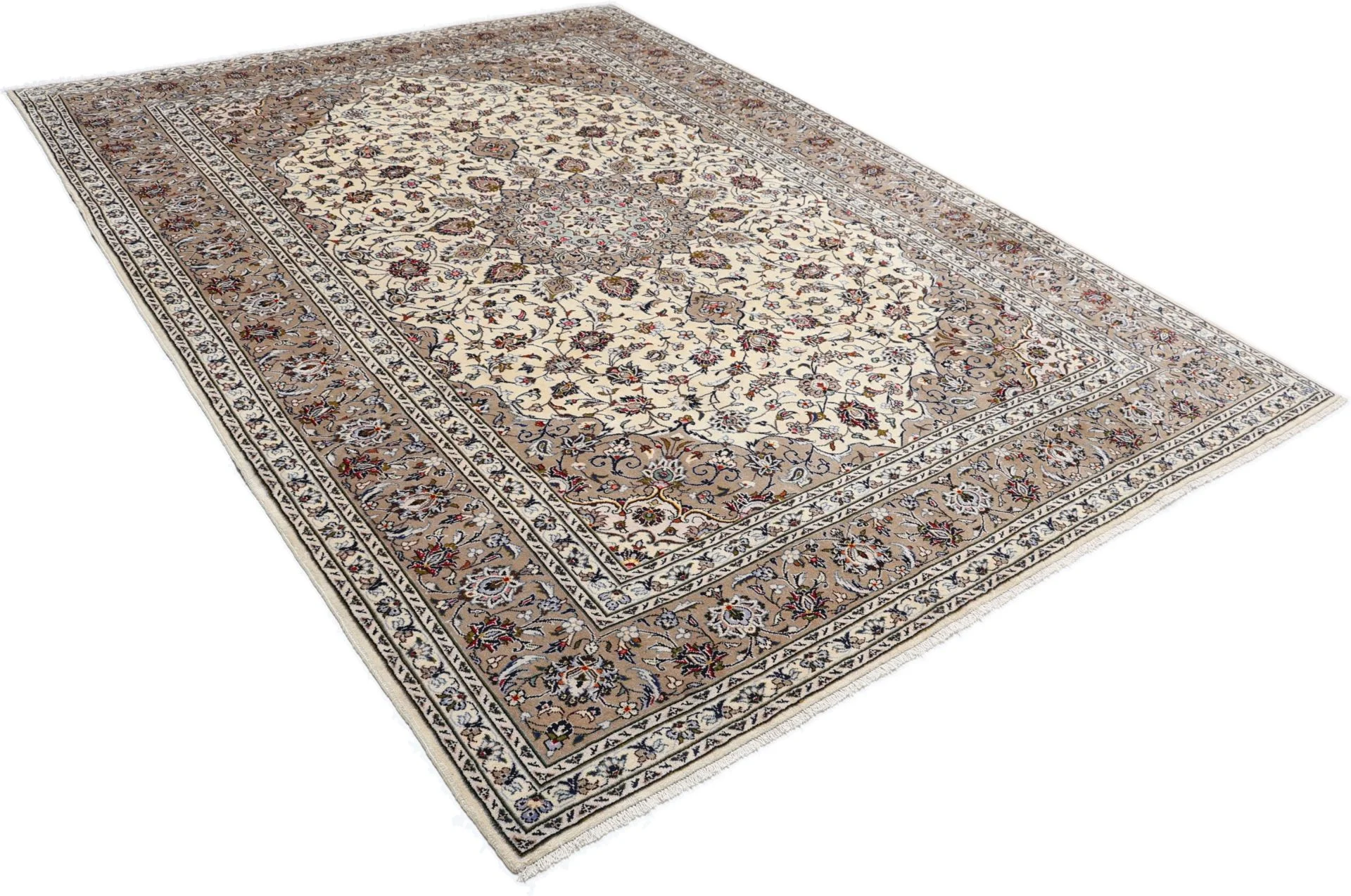 Hand-Knotted Kashan Persian Rug, 253 × 345 cm, Wool - Image 4