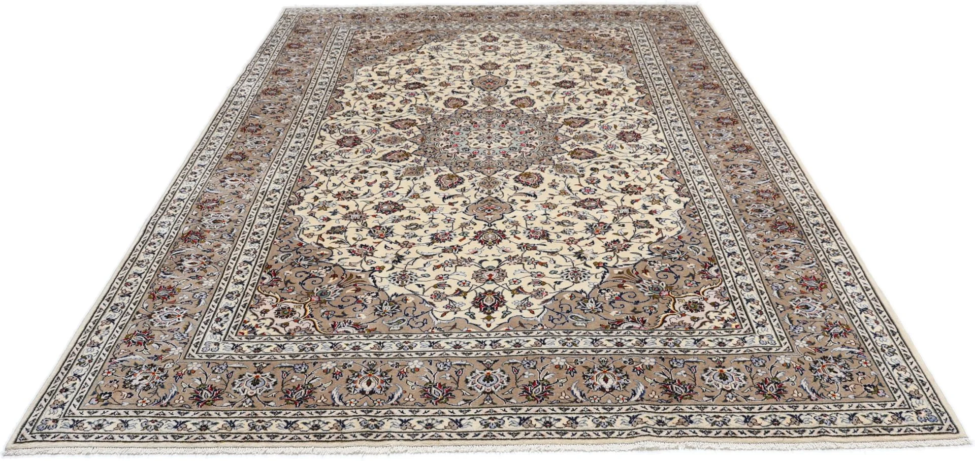 Hand-Knotted Kashan Persian Rug, 253 × 345 cm, Wool - Image 7