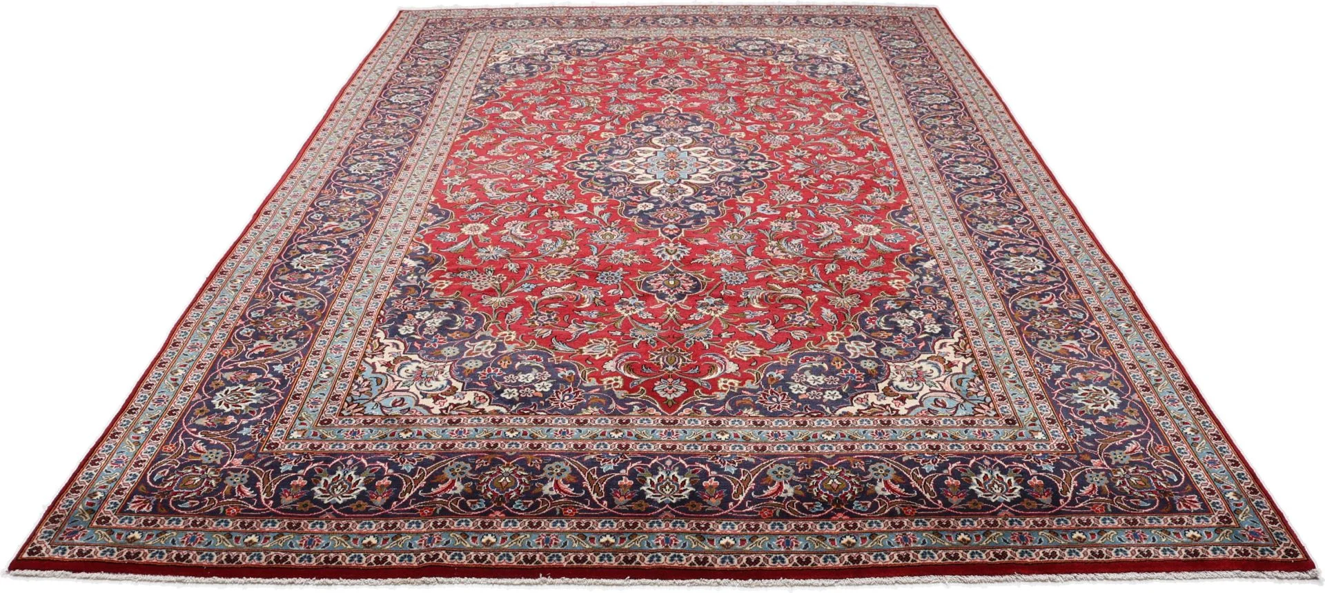 Alternative view of Kashan Persian Rug 250 × 360 cm in Wool, hand-knotted