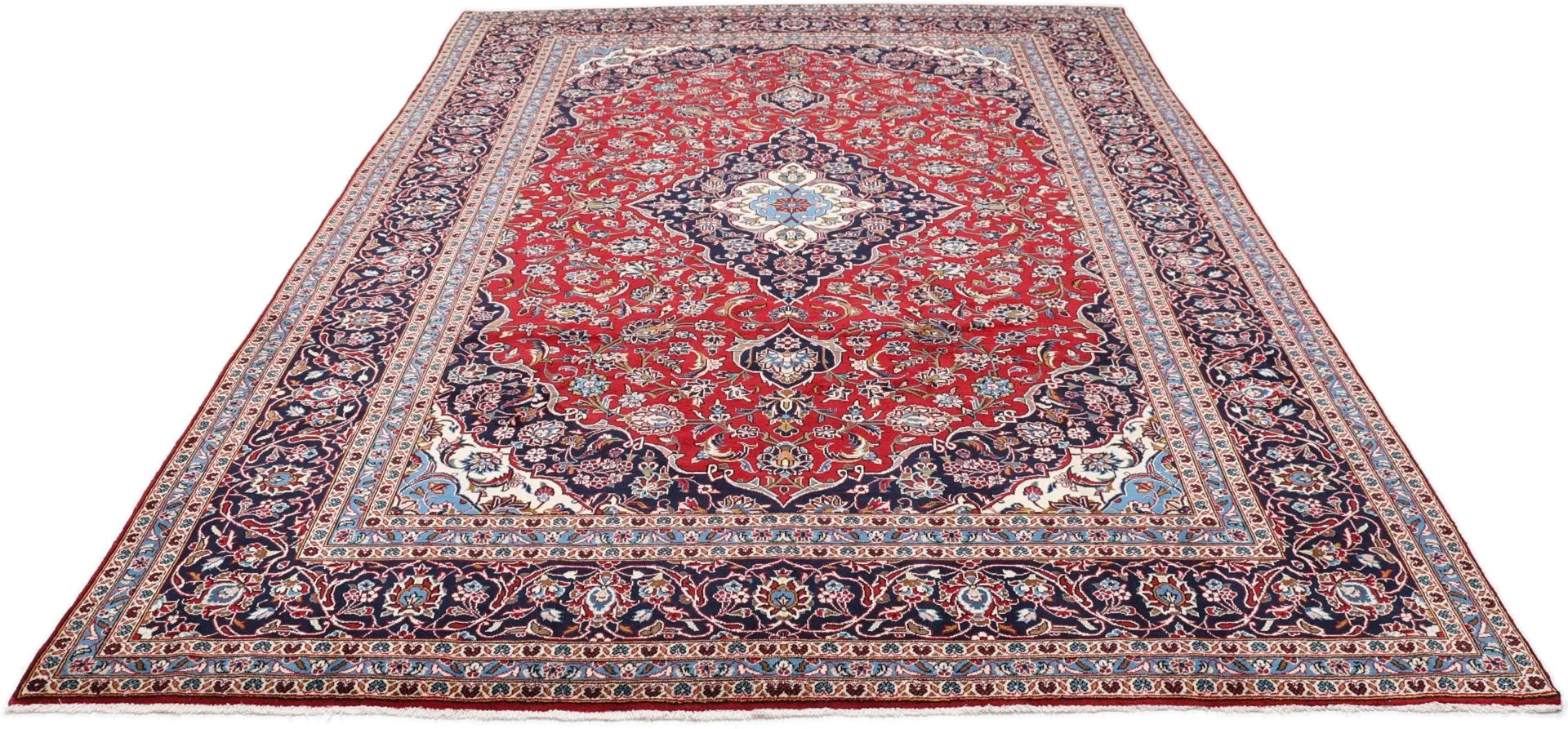 Alternative view of Hand-Knotted Kashan Persian Rug, 245 × 350 cm, Wool