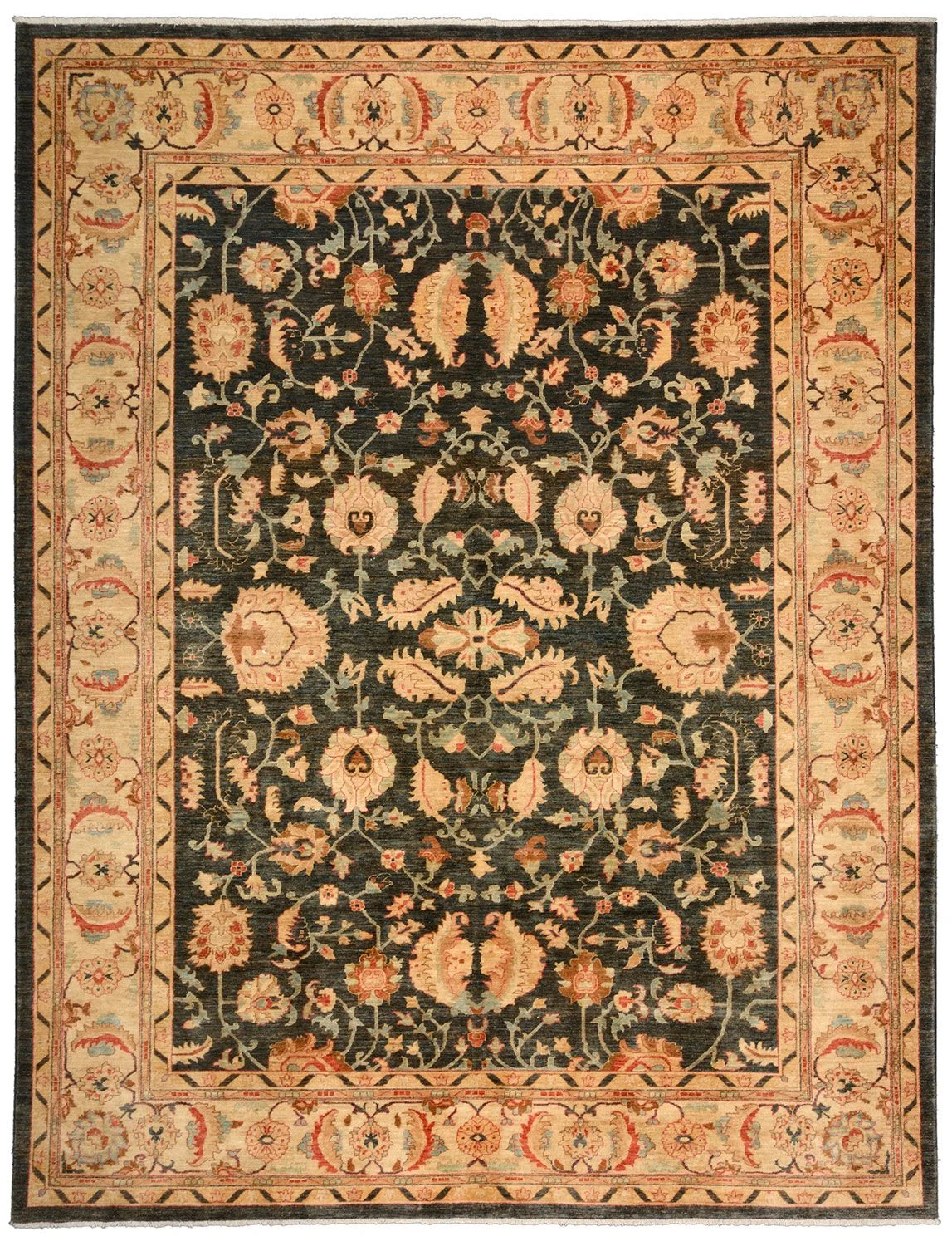 Ziegler Pakistani Rug 276 × 355 cm in Wool, hand-knotted