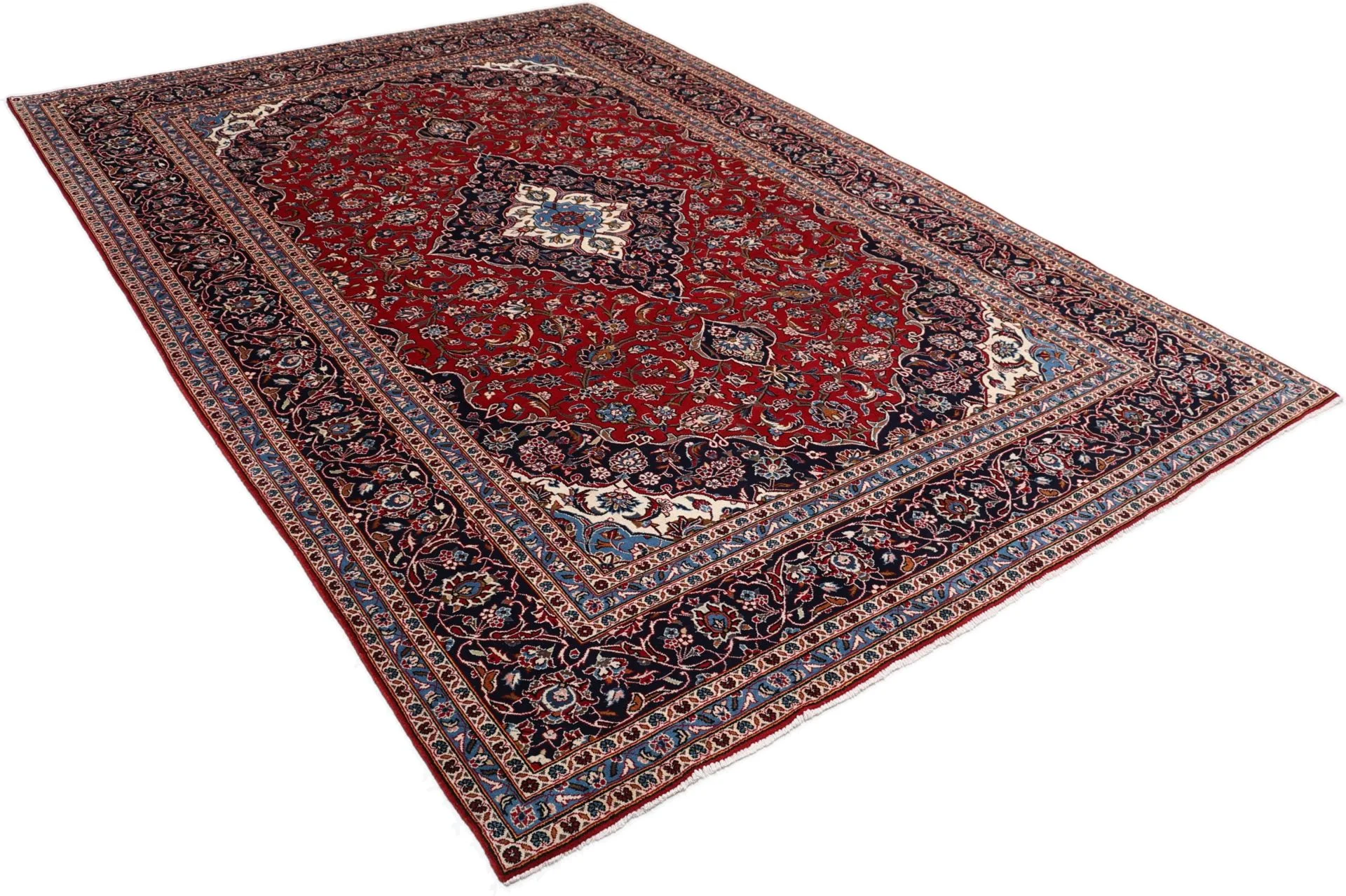 Hand-Knotted Kashan Persian Rug, 245 × 350 cm, Wool - Image 4