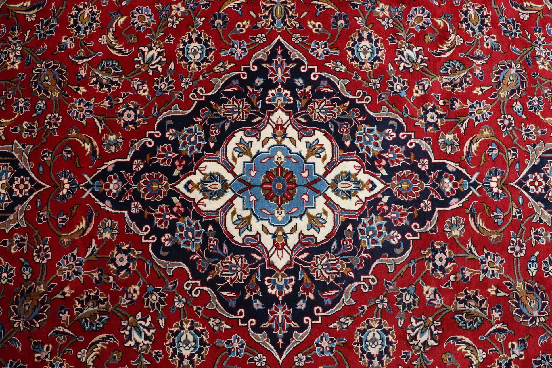 Hand-Knotted Kashan Persian Rug, 245 × 350 cm, Wool - Image 9