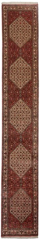 Hand-Knotted Bijar Persian Rug, 66 × 410 cm, Wool