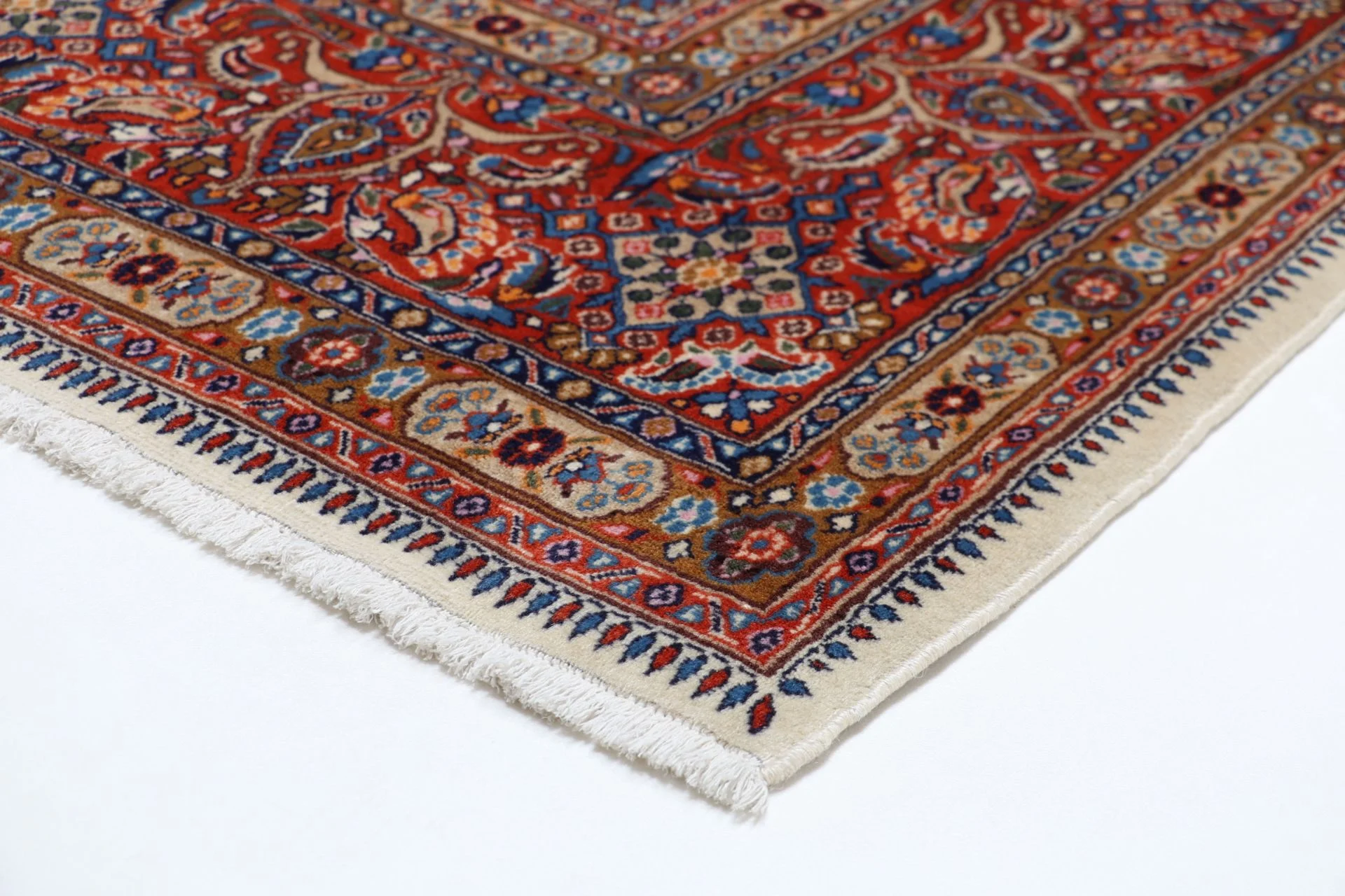 Hand-Knotted Moud Persian Rug, 258 × 340 cm, Wool - Image 6