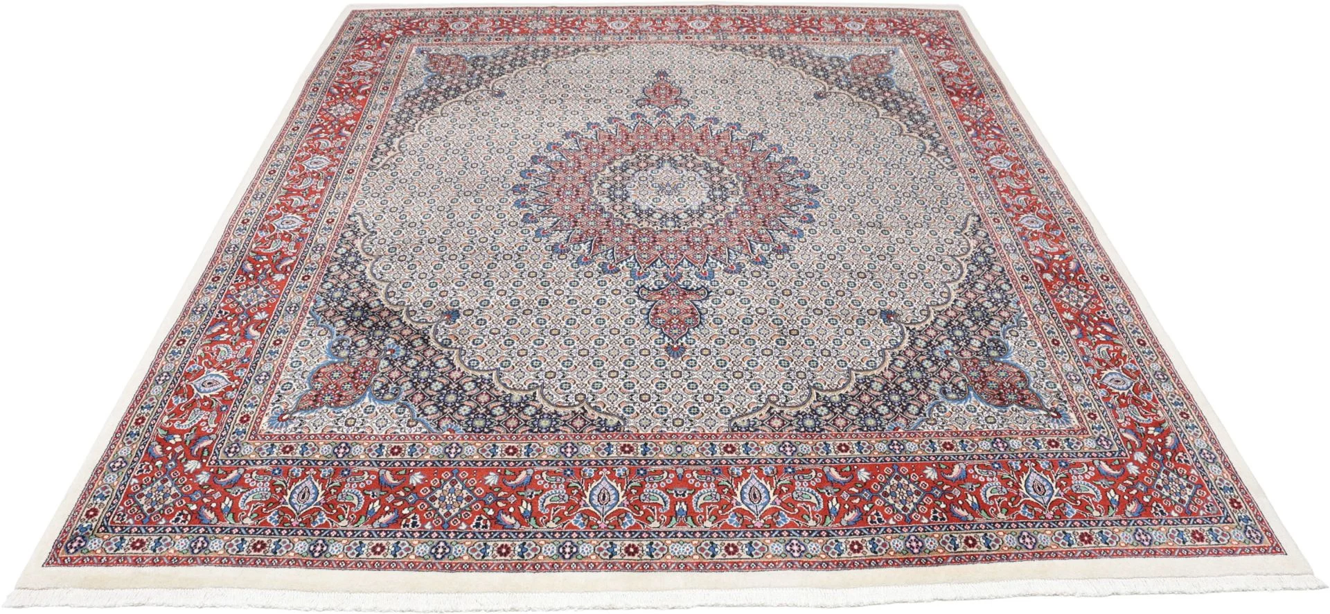 Alternative view of Hand-Knotted Moud Persian Rug, 250 × 295 cm, Wool
