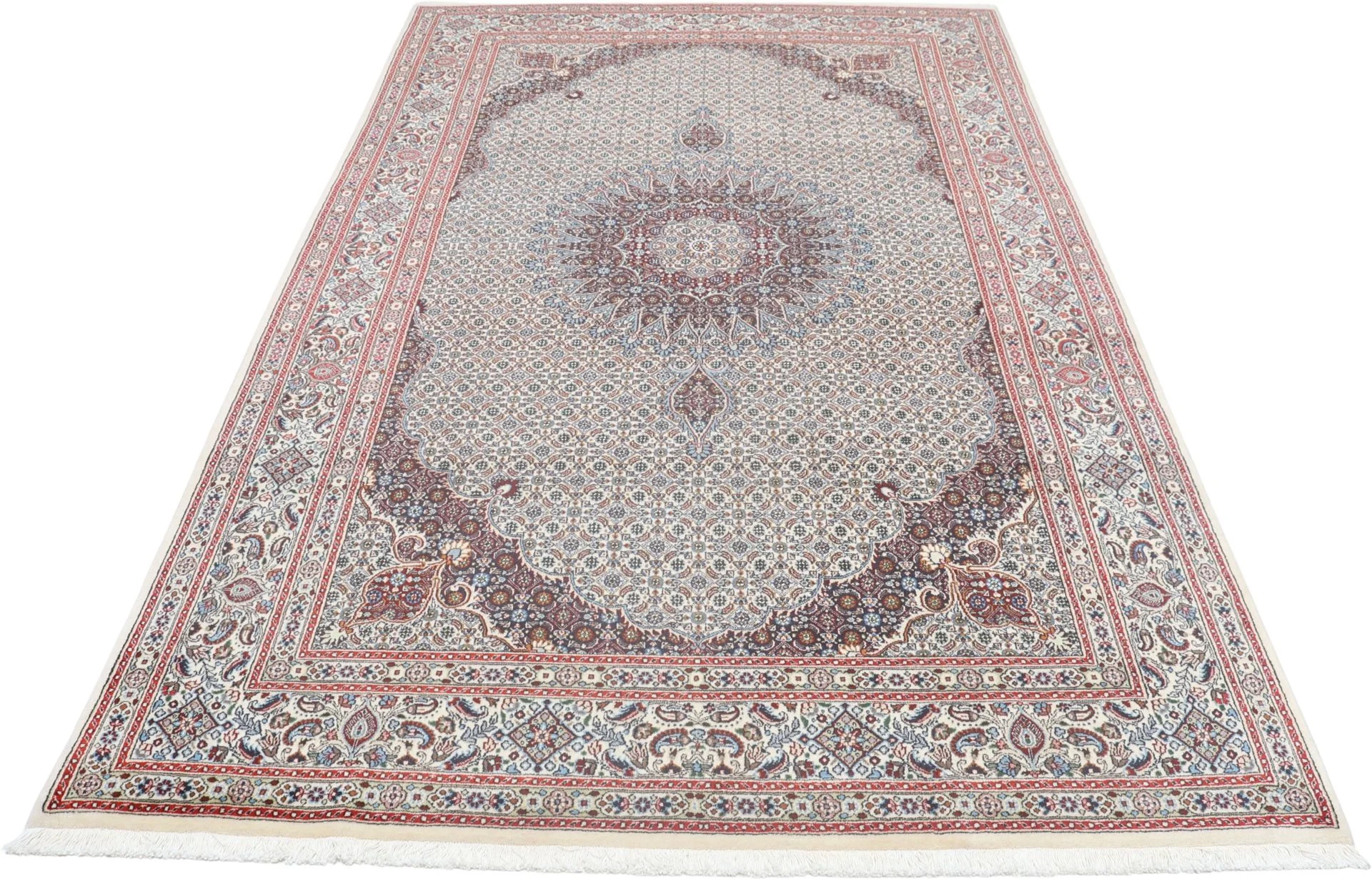Alternative view of Moud Persian Rug 195 × 300 cm in Wool & Silk, hand-knotted