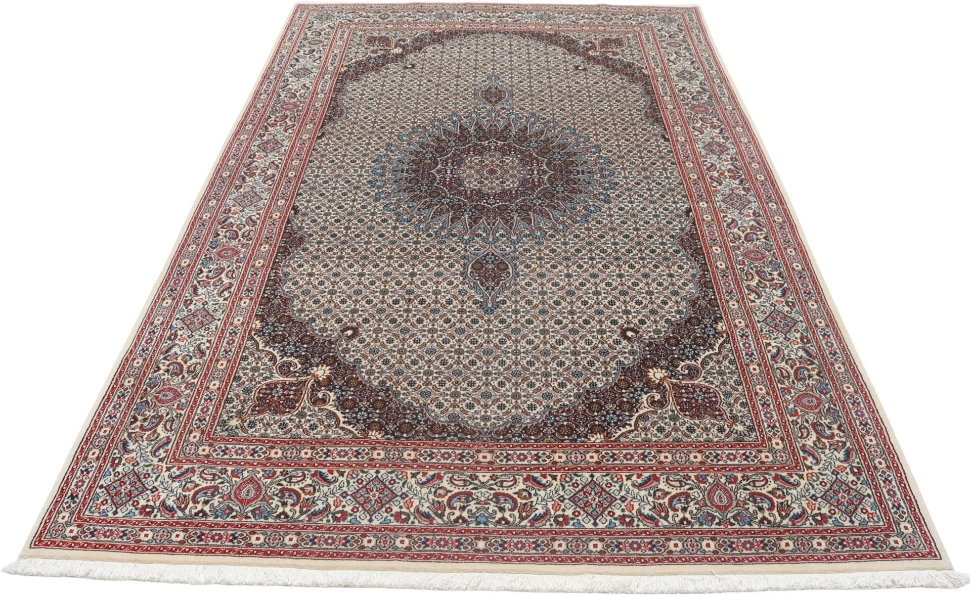 Moud Persian Rug 195 × 300 cm in Wool & Silk, hand-knotted - Image 7