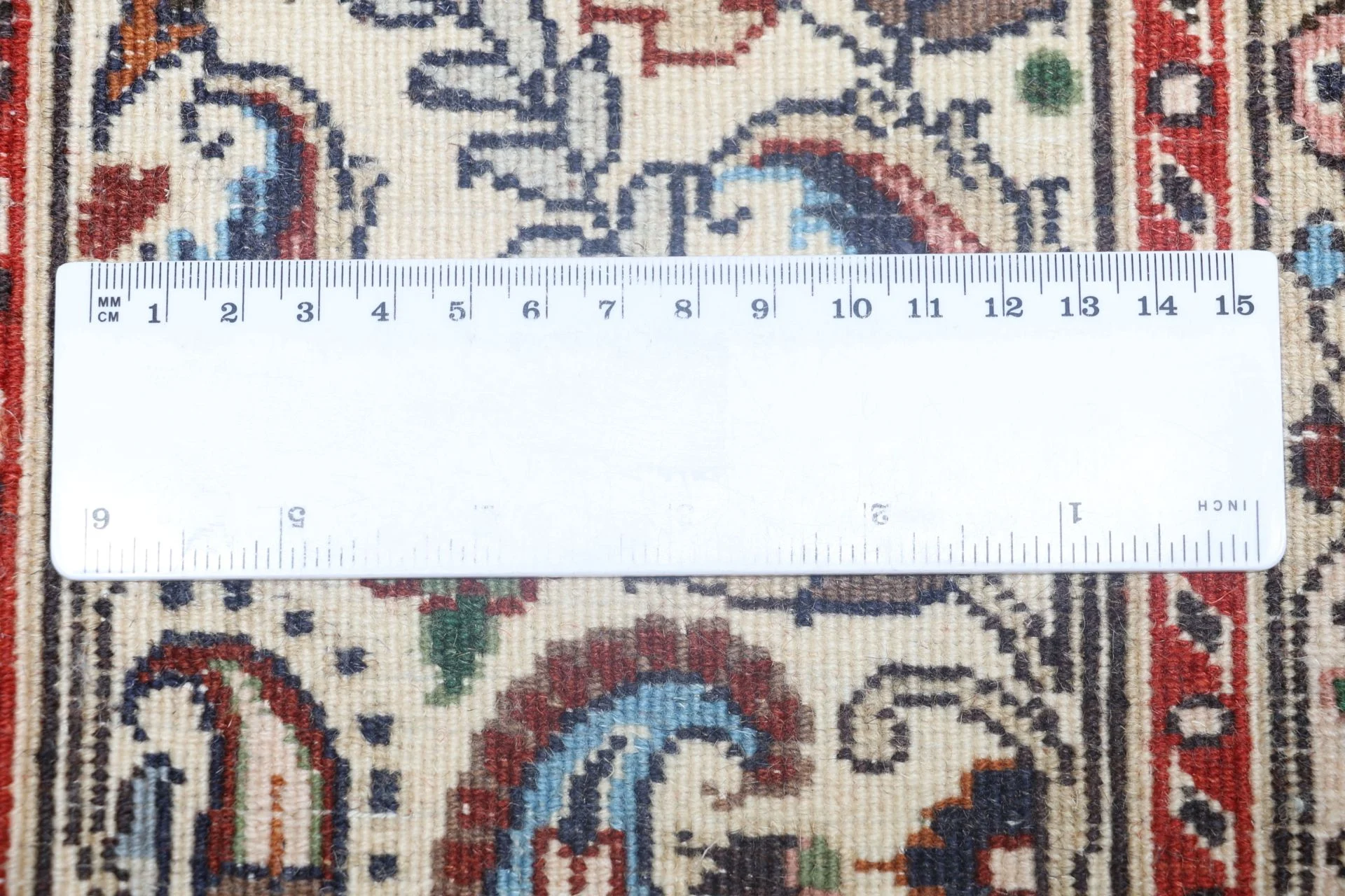 Moud Persian Rug 195 × 300 cm in Wool & Silk, hand-knotted - Image 11