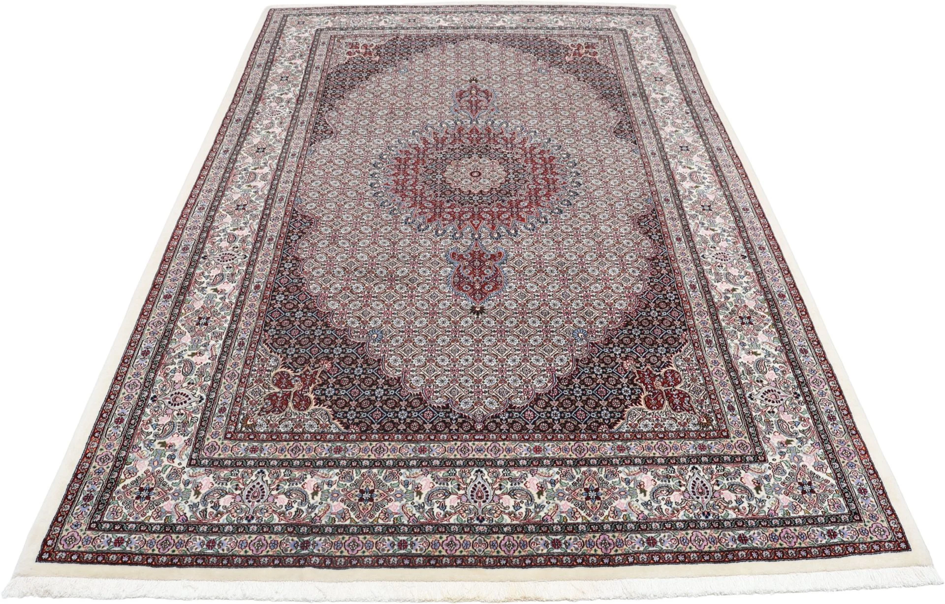 Alternative view of Hand-Knotted Moud Persian Rug, 200 × 300 cm, Wool