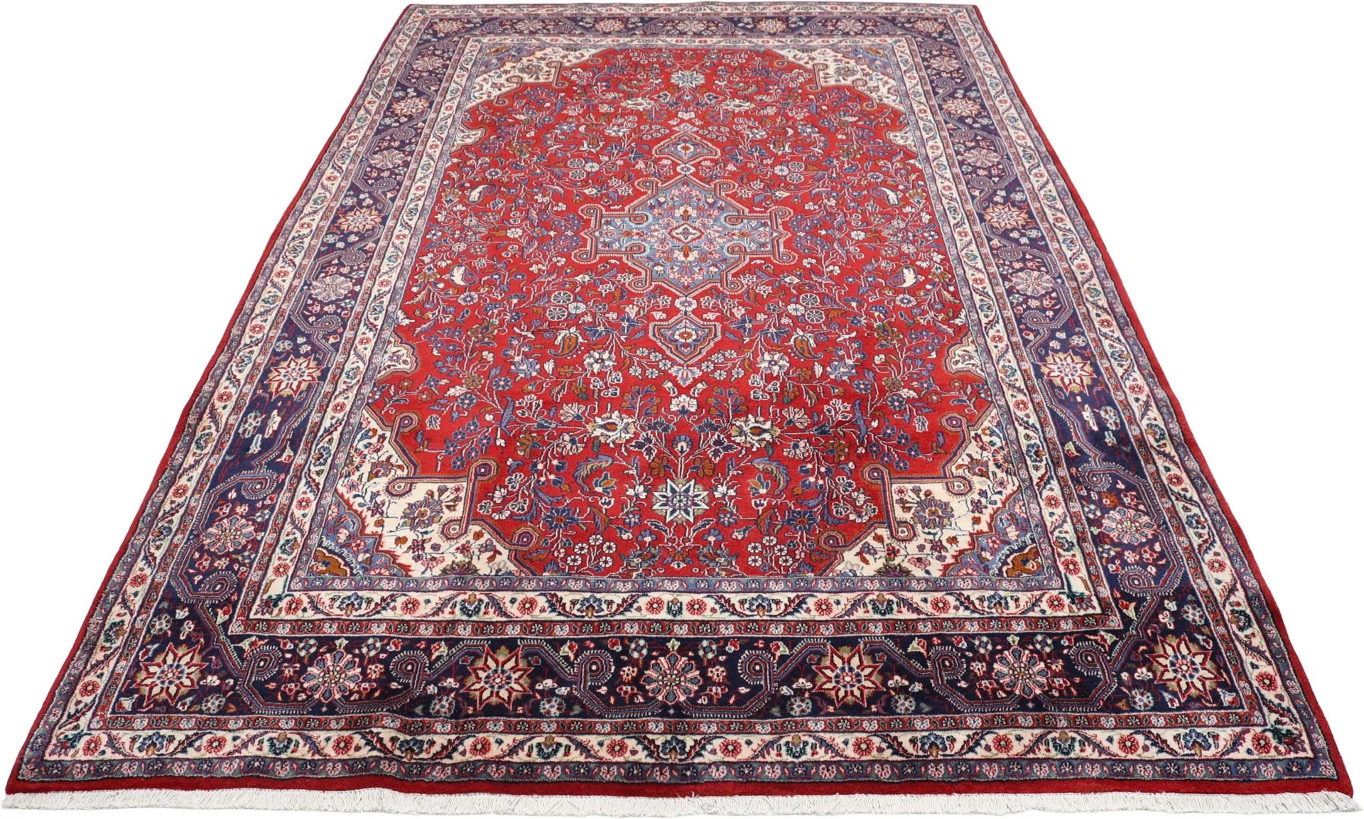 Alternative view of Wool Persian Rug 222 × 330 cm, hand-knotted