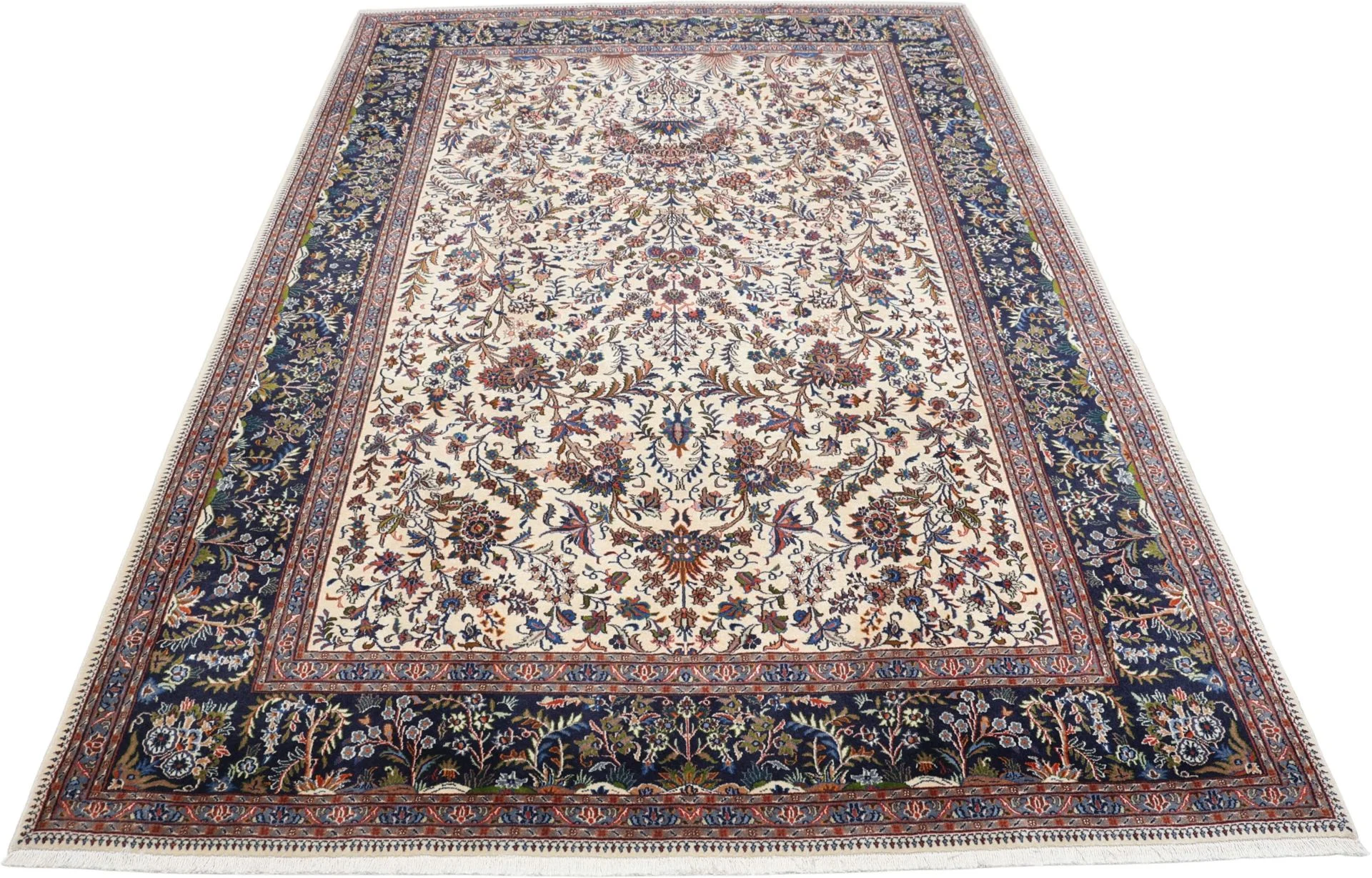 Alternative view of Hand-Knotted Moud Persian Rug, 205 × 300 cm, Wool