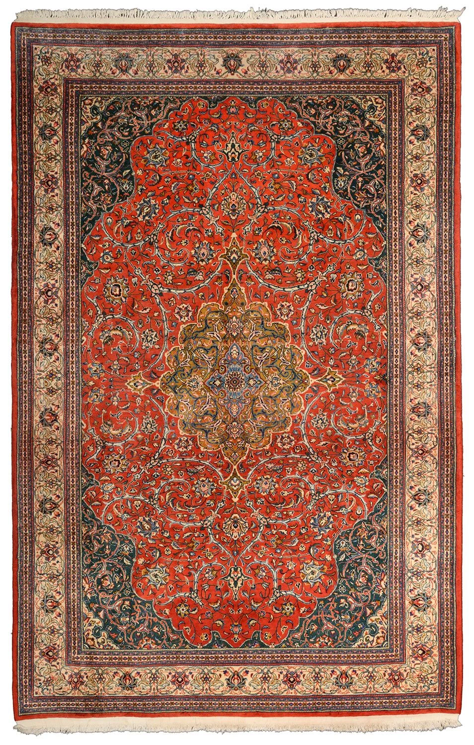 Hand-Knotted Sarouk Persian Rug, 219 × 323 cm, Wool