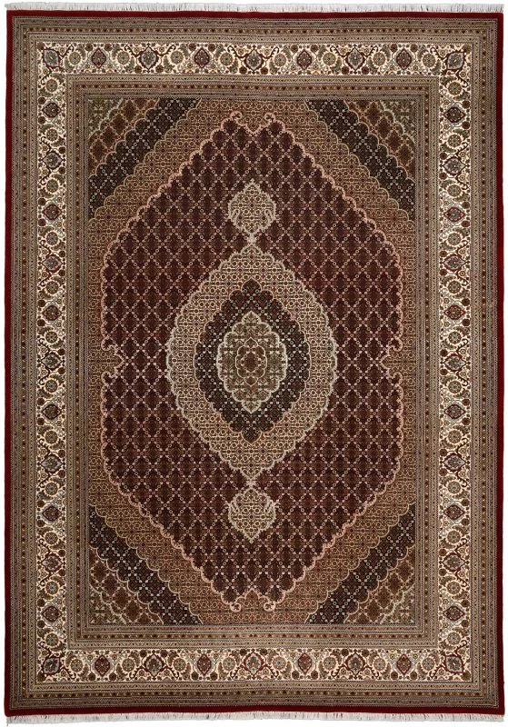 Tabriz Indian Rug 253 × 353 cm in Wool & Silk, hand-knotted