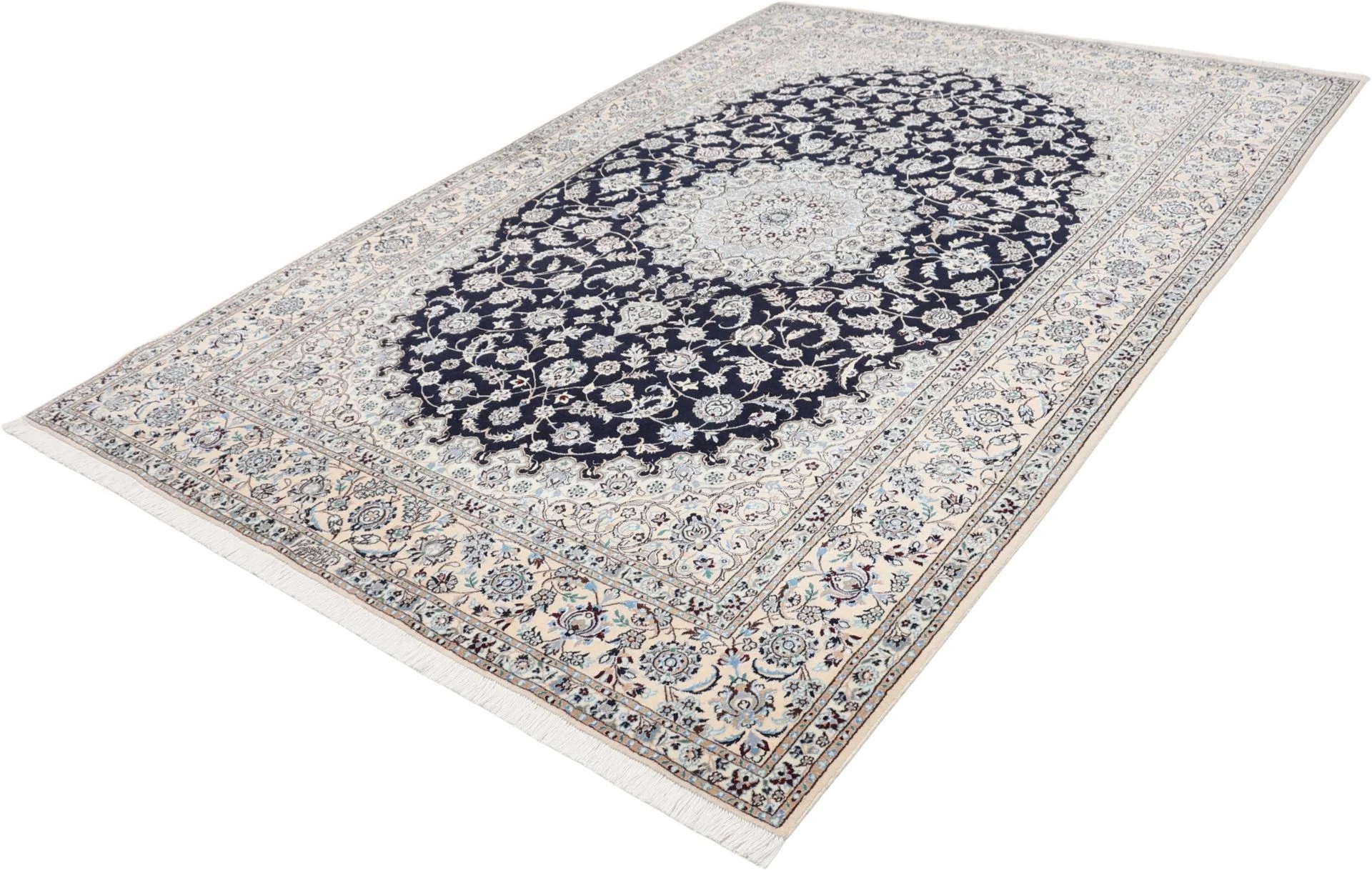 Wool & Silk Nain Persian Rug 175 × 255 cm, hand-knotted - Image 3