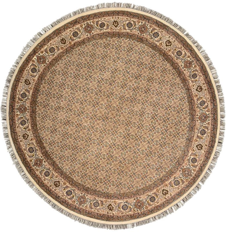 Wool & Silk Tabriz Indian Rug 250 × 250 cm, hand-knotted