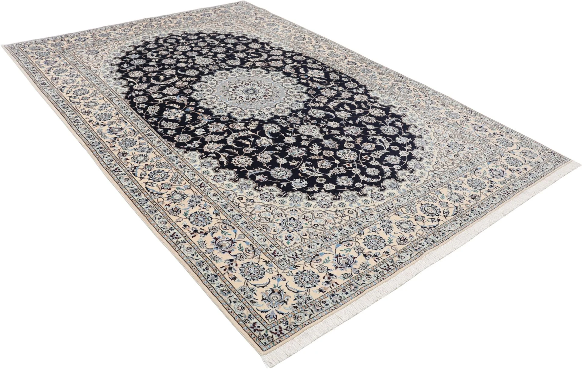 Wool & Silk Nain Persian Rug 175 × 255 cm, hand-knotted - Image 4