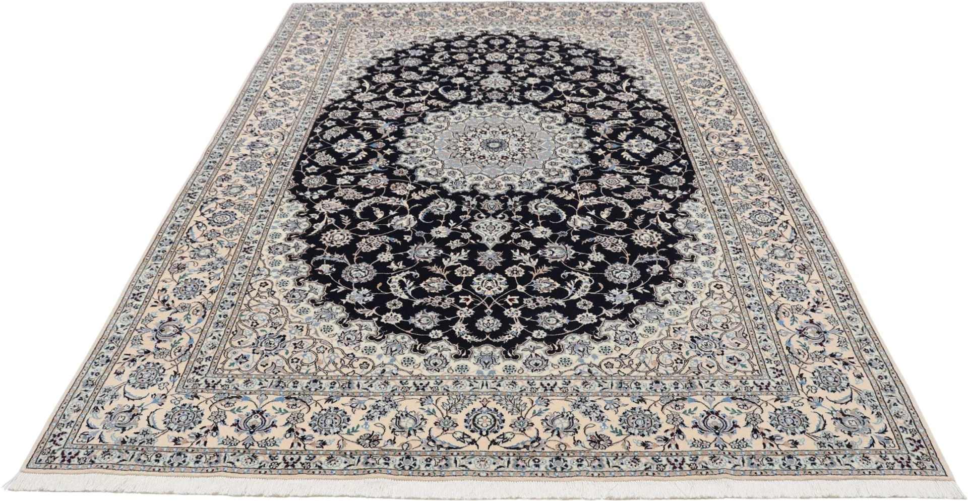 Wool & Silk Nain Persian Rug 175 × 255 cm, hand-knotted - Image 7