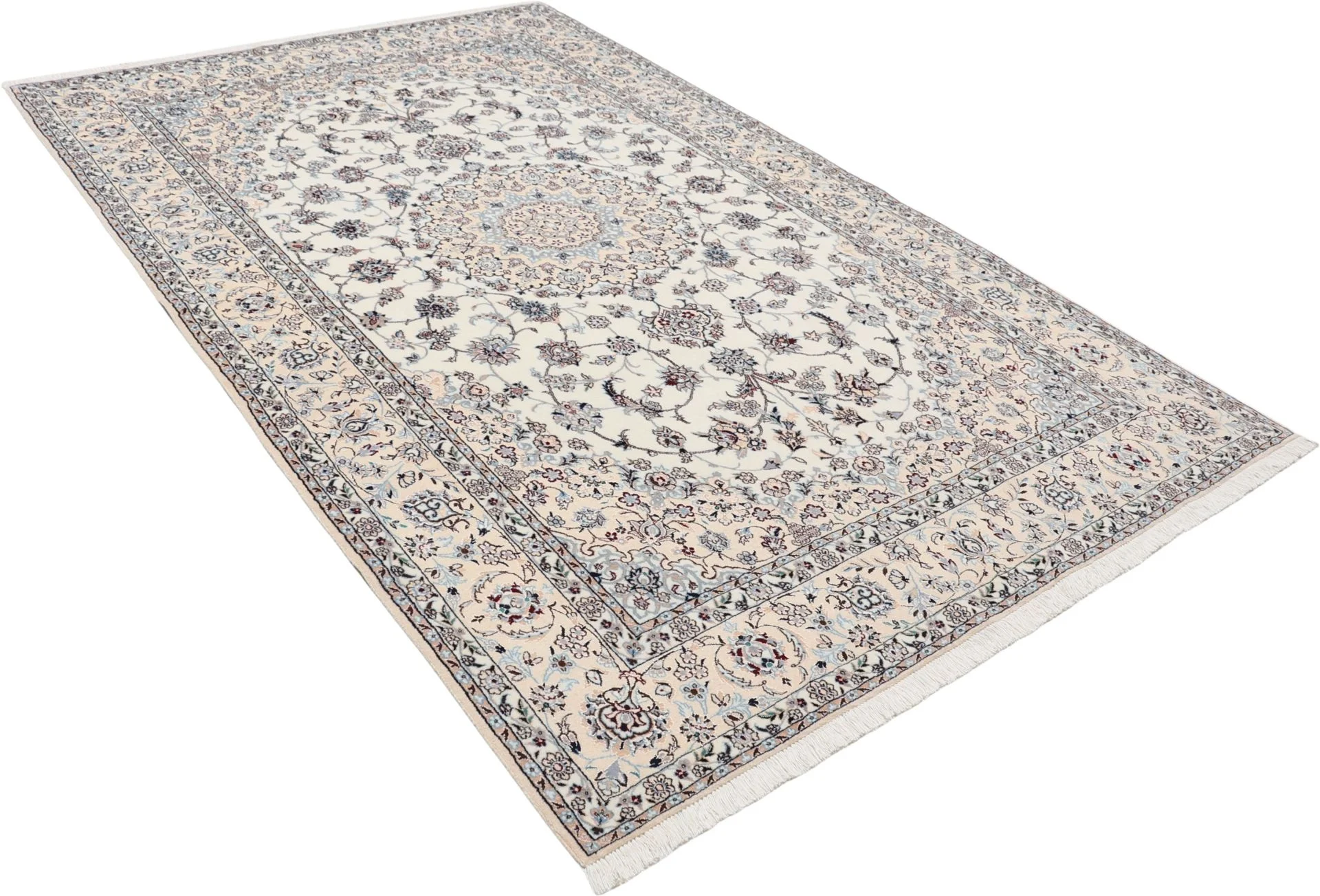 Nain Persian Rug 150 × 240 cm in Wool & Silk, hand-knotted - Image 4