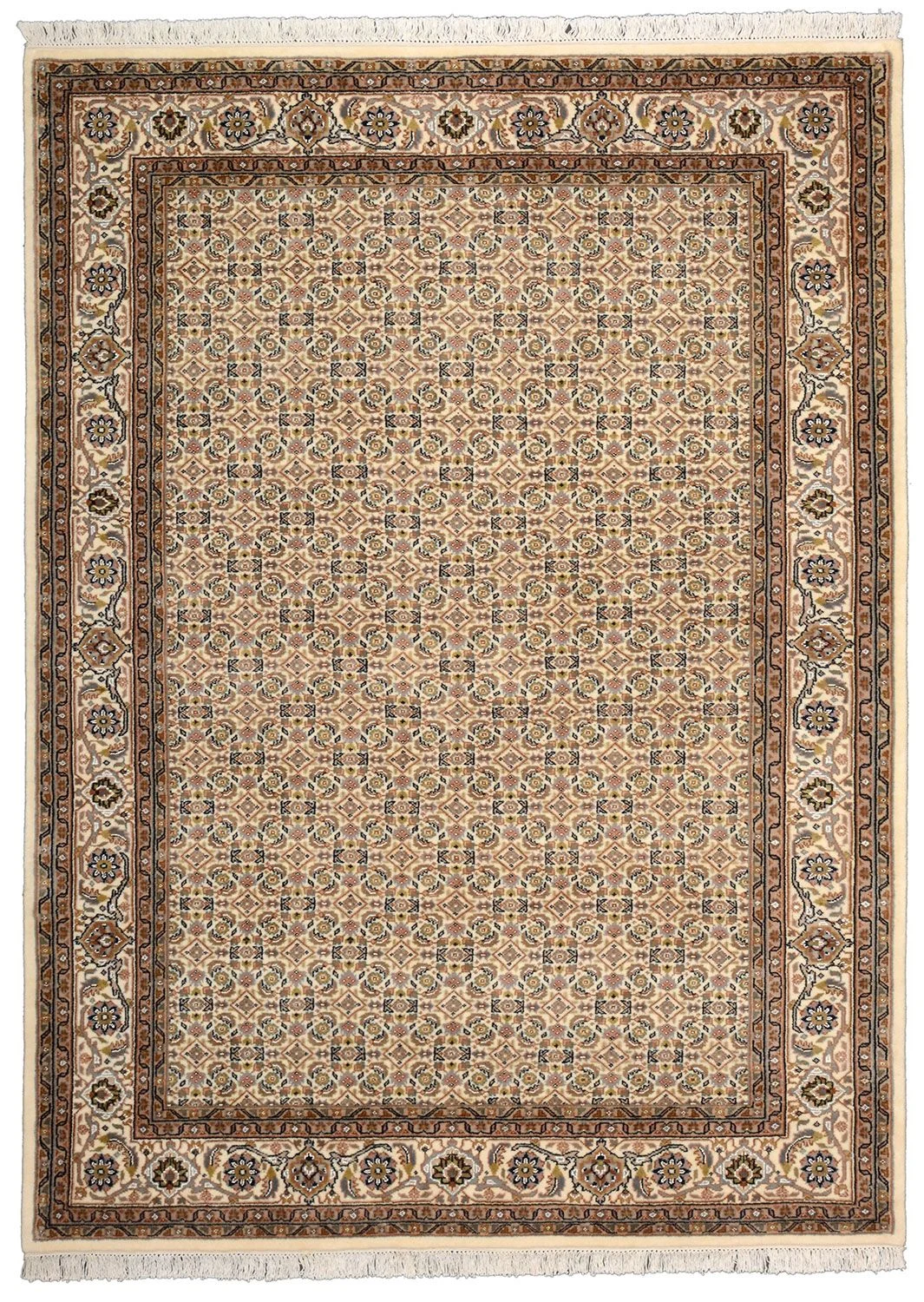 Wool & Silk Tabriz Indian Rug 170 × 231 cm, hand-knotted