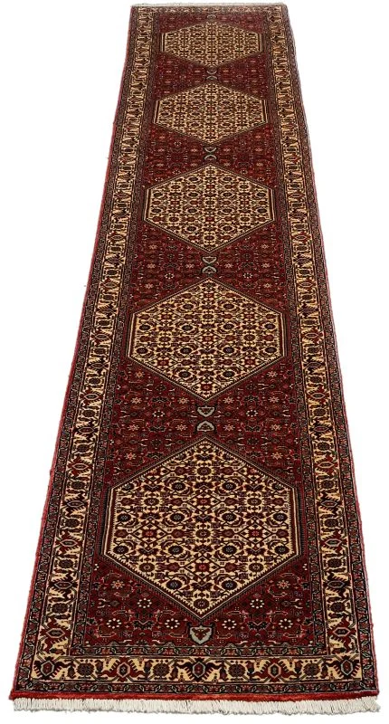 Alternative view of Hand-Knotted Bijar Persian Rug, 66 × 410 cm, Wool