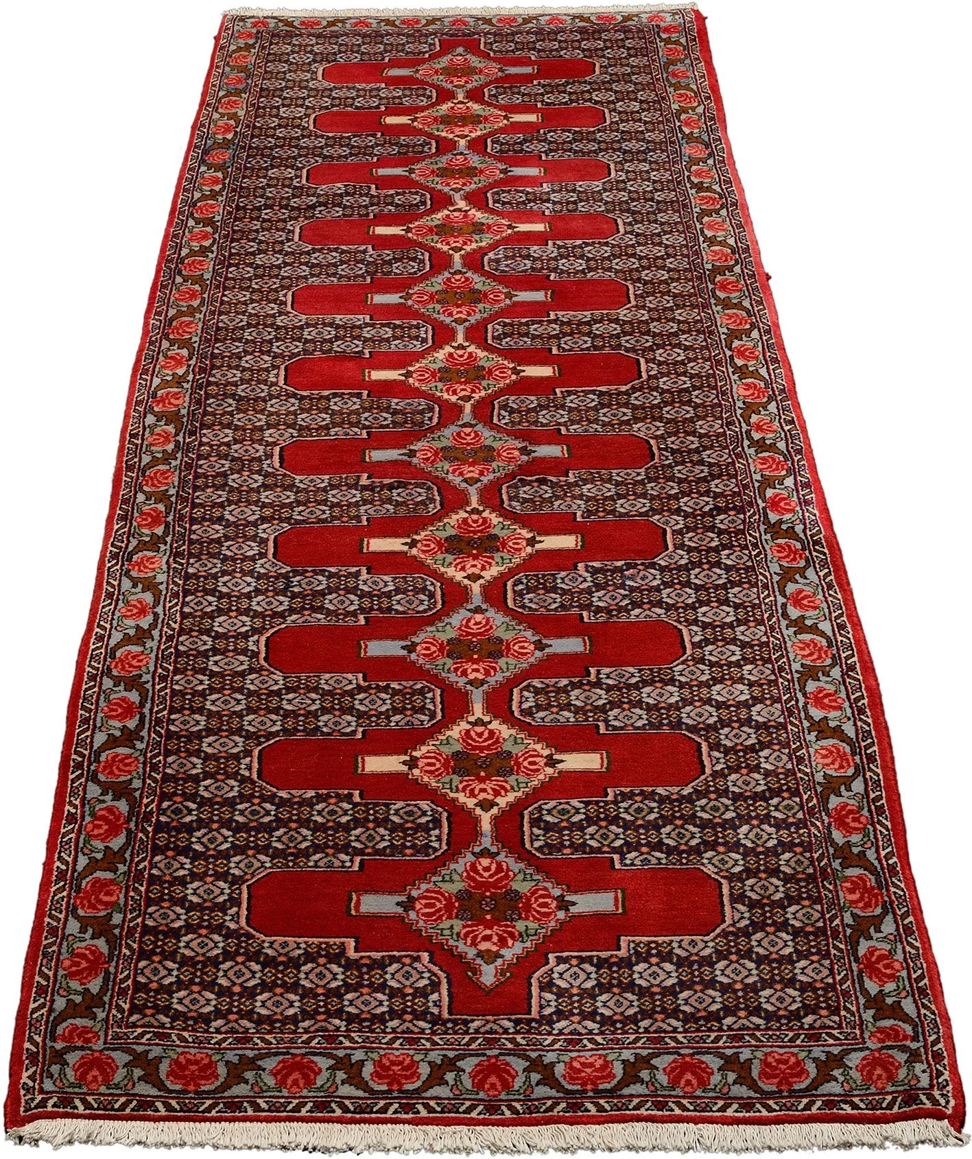Alternative view of Senneh Persian Rug 95 × 335 cm in Wool, hand-knotted