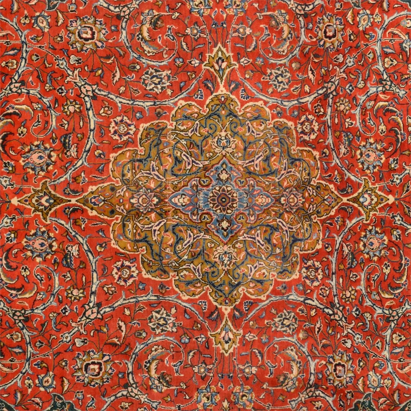 Hand-Knotted Sarouk Persian Rug, 219 × 323 cm, Wool - Image 3