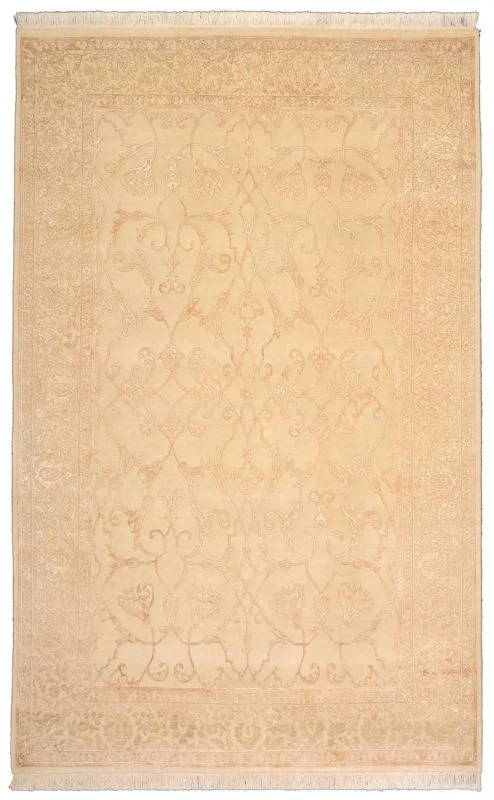 Tabriz Indian Rug 167 × 272 cm in Wool & Silk, hand-knotted