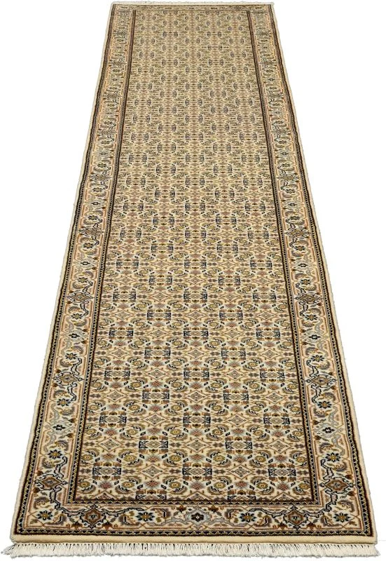Alternative view of Hand-Knotted Tabriz Indian Rug, 83 × 404 cm, Wool & Silk