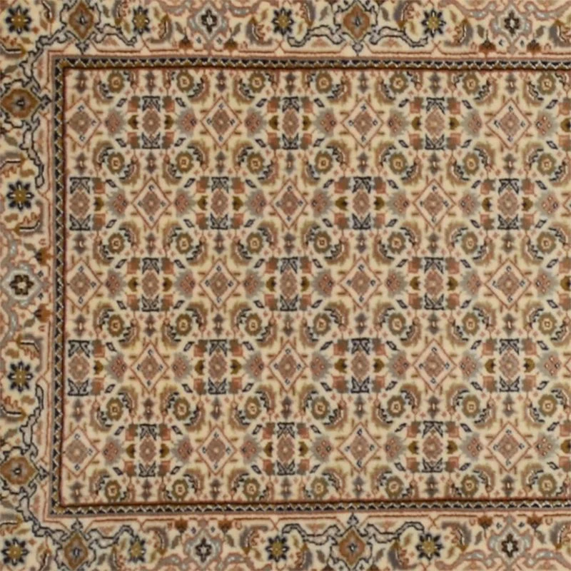 Hand-Knotted Tabriz Indian Rug, 83 × 404 cm, Wool & Silk - Image 4