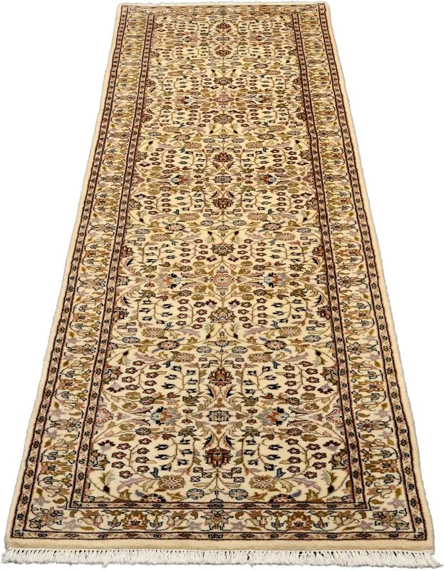 Alternative view of Hand-Knotted Tabriz Indian Rug, 87 × 341 cm, Wool & Silk