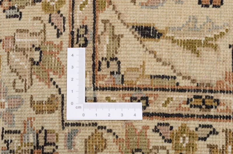 Hand-Knotted Tabriz Indian Rug, 87 × 341 cm, Wool & Silk - Image 3