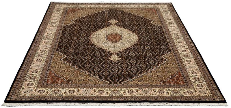 Alternative view of Tabriz Indian Rug 201 × 295 cm in Wool & Silk, hand-knotted
