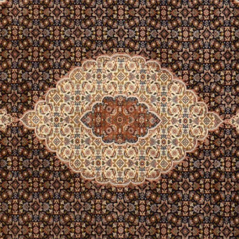 Tabriz Indian Rug 201 × 295 cm in Wool & Silk, hand-knotted - Image 4