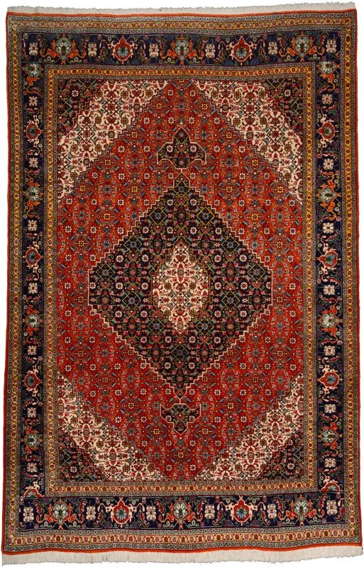 Hand-Knotted Bijar Persian Rug, 209 × 309 cm, Wool