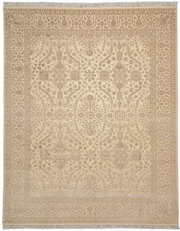 Wool Tabriz Indian Rug 250 × 300 cm, hand-knotted