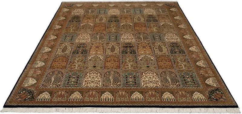 Alternative view of Hand-Knotted Qom Indian Rug, 255 × 311 cm, Wool