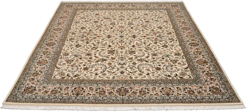 Alternative view of Wool Isfahan Indian Rug 249 × 291 cm, hand-knotted