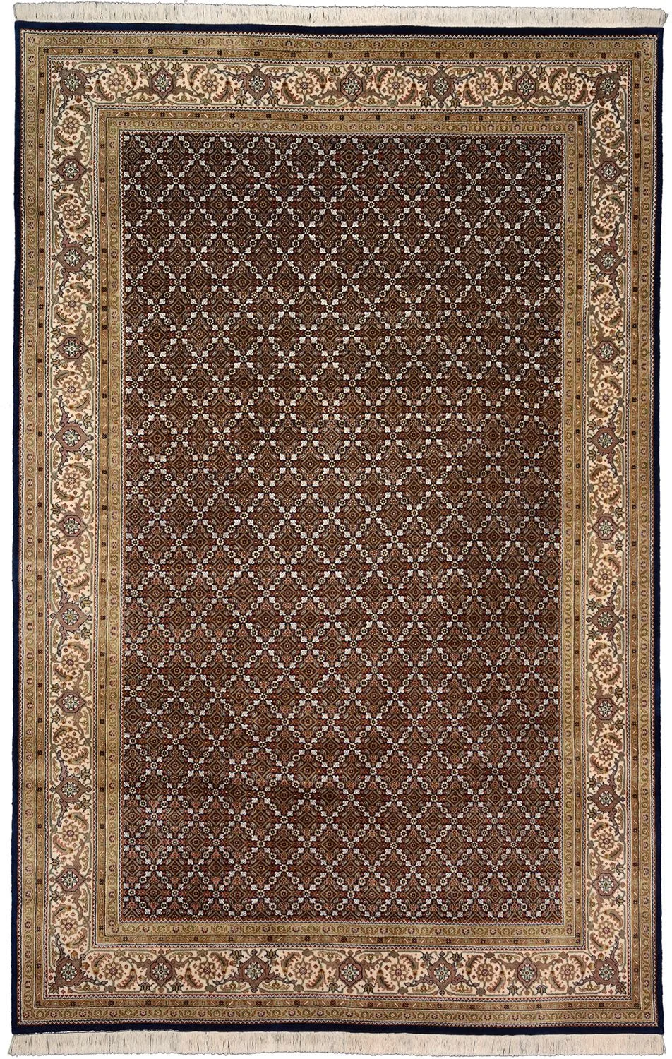 Wool & Silk Tabriz Indian Rug 204 × 310 cm, hand-knotted